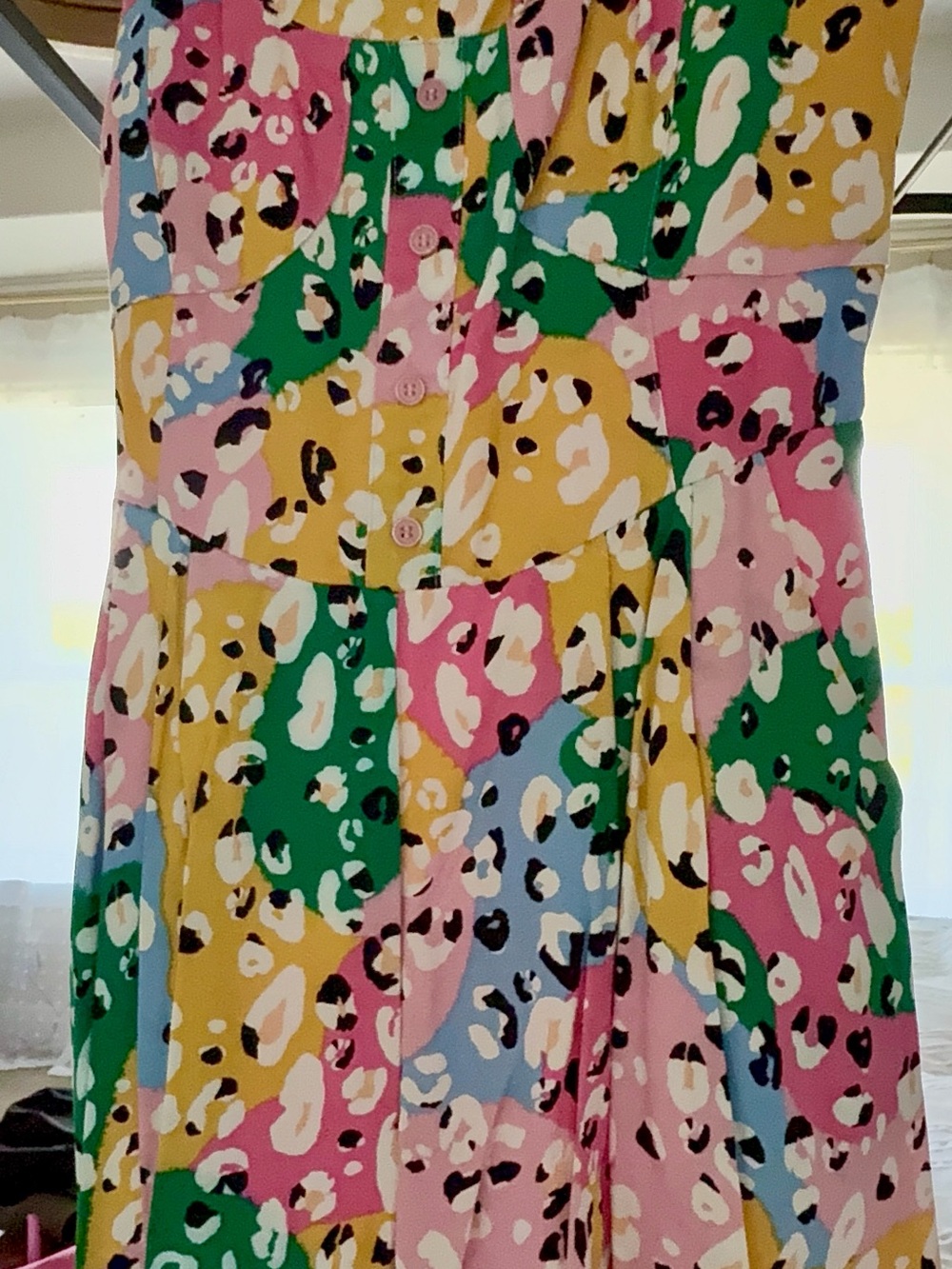 white birch Multicolor Patchwork Leopard Print Jumpsuit
